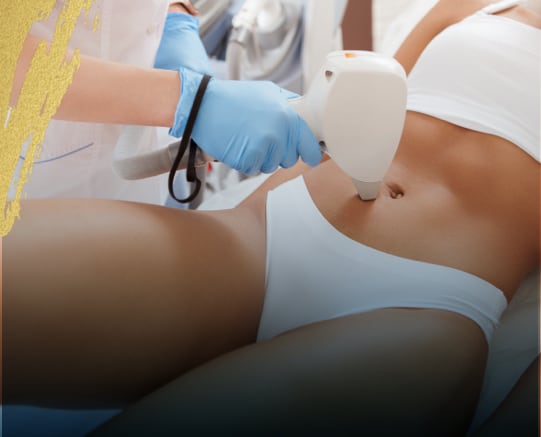 a woman getting a laser treatment