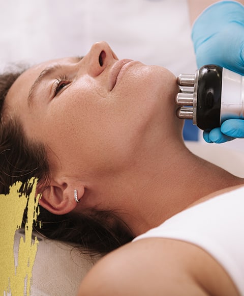 a woman getting a skin treatment